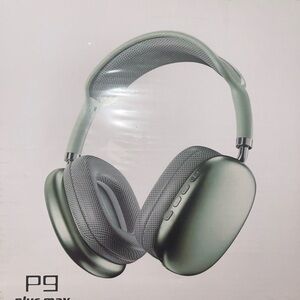 P9 Plus Max 50mm Driver Headband Over-Ear Headphones Green Gray Brand New Sealed